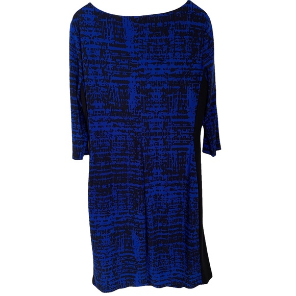 Lauren Ralph Lauren blue and black lined jersey stretch dress - Picture 7 of 12